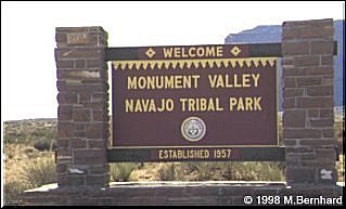 Einfahrt zum Monument Valley